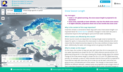 Impact2C Snow Season Length Impact2C Snow Season Length